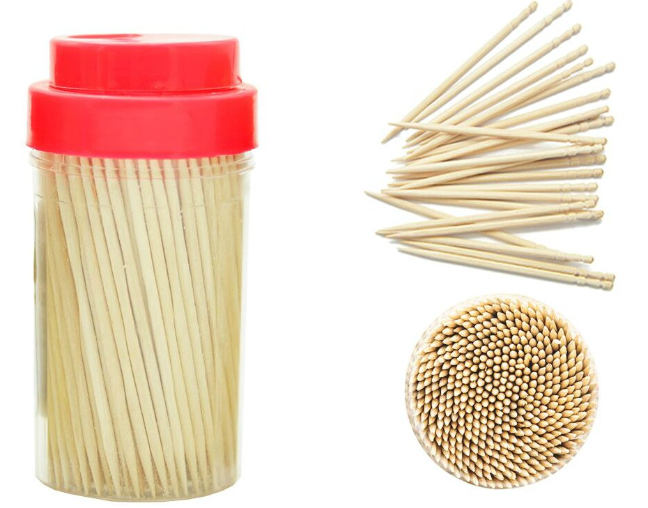 Disposable China Made Natural Toothpick Flag