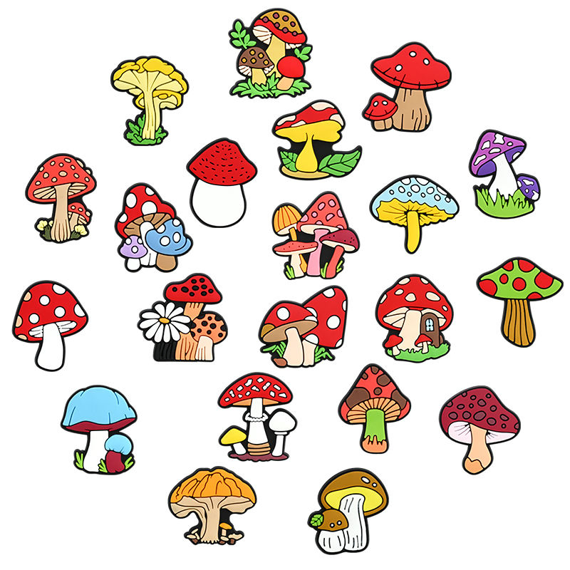 Vibrant Mushroom Drink Cup Covers with Whimsical Straw Toppers