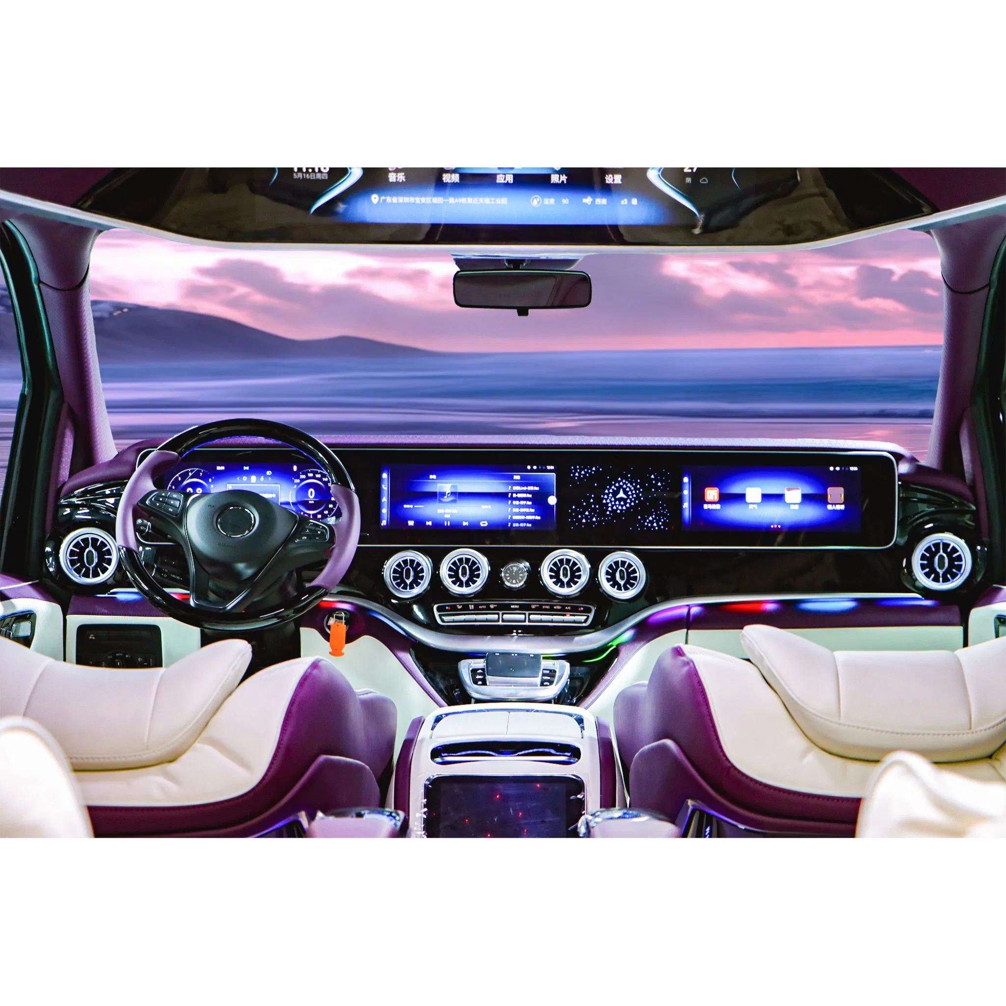 Luxury Three-Screen Full LCD Dashboard for Vito 2016-2023
