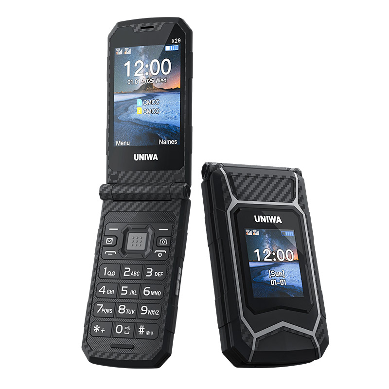 New Arrival 2g Flip Mobile Uniwa X29 Hot Selling 2000mAh Big Battery GSM Keypad Mobile Feature Phone