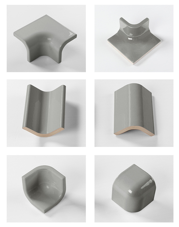 Bullnose Tile Corner Tile for Kitchen Table Bathroom Sink Grey