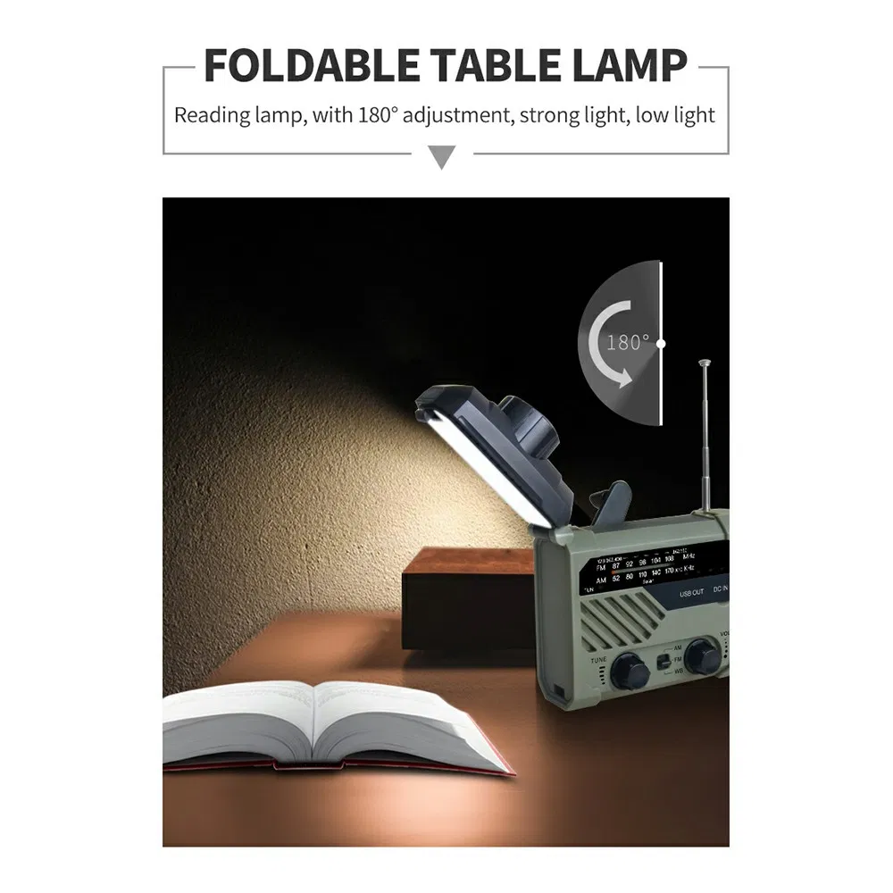 Аварийное радио XLN-290 с солнечной батареей и фонариком