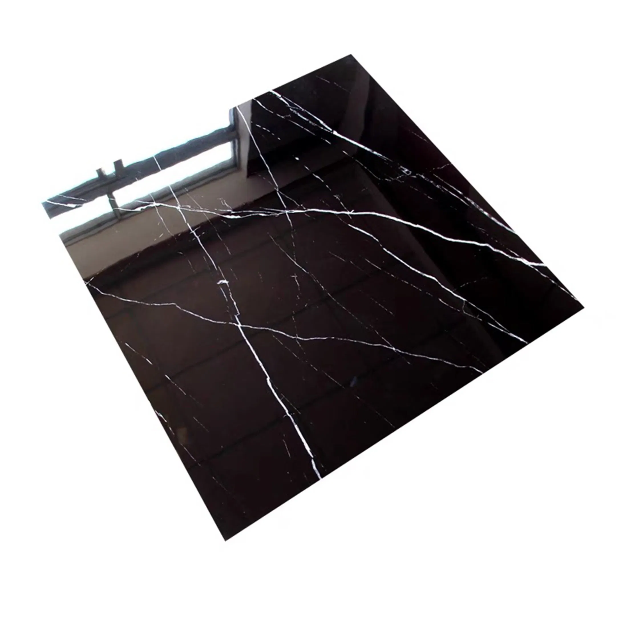 HP6709 600X600mm Super Polished Black&White Line Galzed Porcelain Wall & Floor Tile