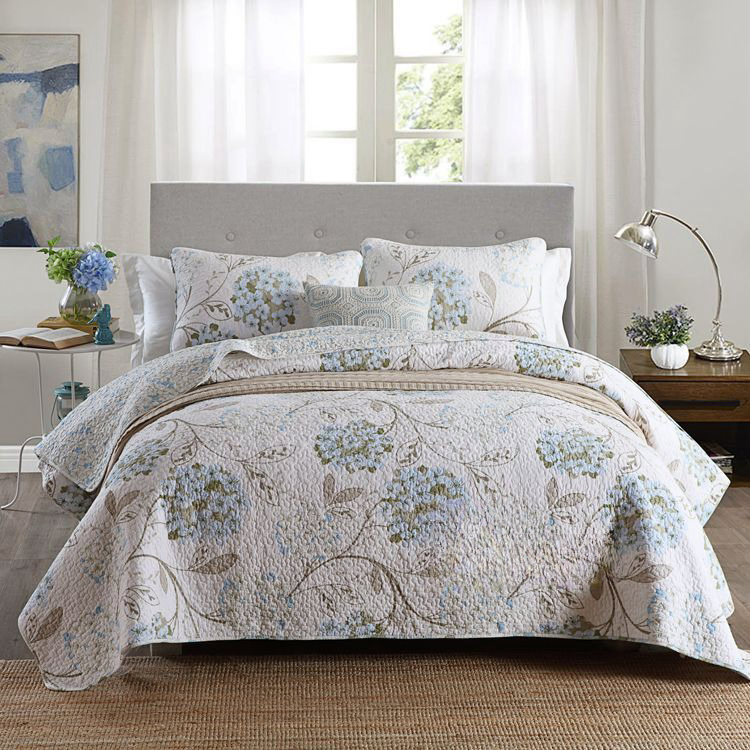 Factory Supply Home Textile Gift Quilt Set Super Soft Quilt Blanket Comfortable Nature Bedding Coverlet Sets Bedspread