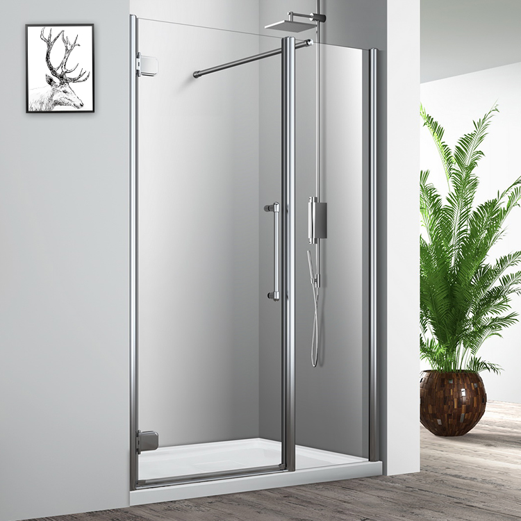 EUR Market Aluminum Frame Hinge Shower Enclosure Bathroom Glass Shower Doors