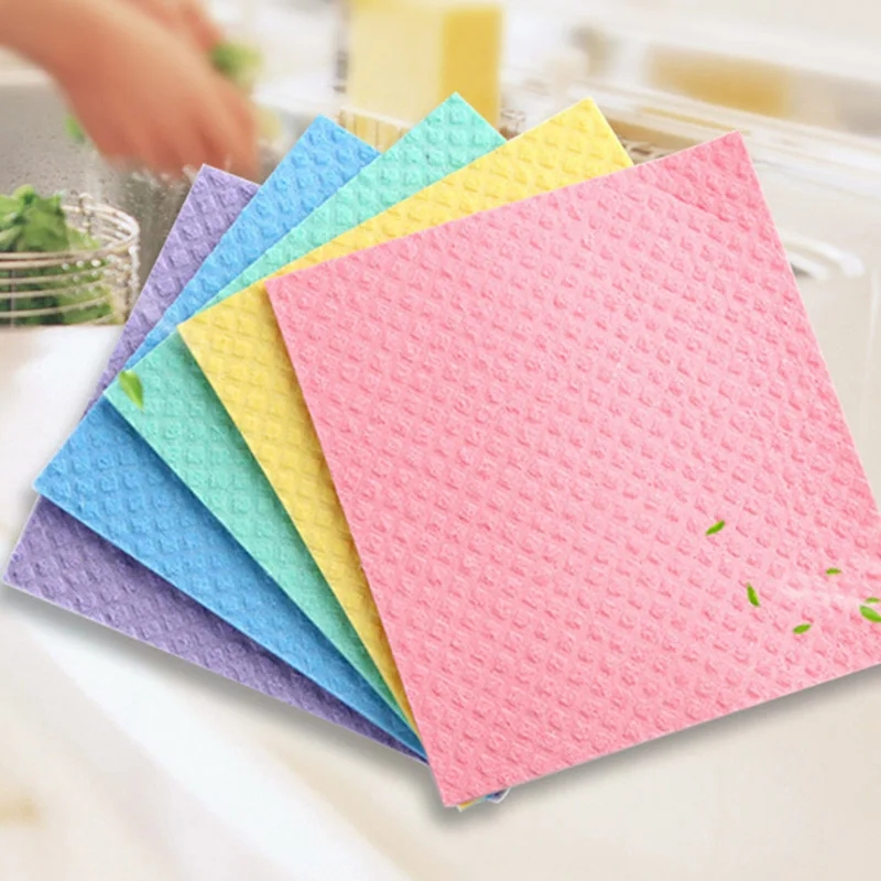 Esun Household Items Biodegradable Swedish Eco Dish Wash Sponge Cloth for Kitchen