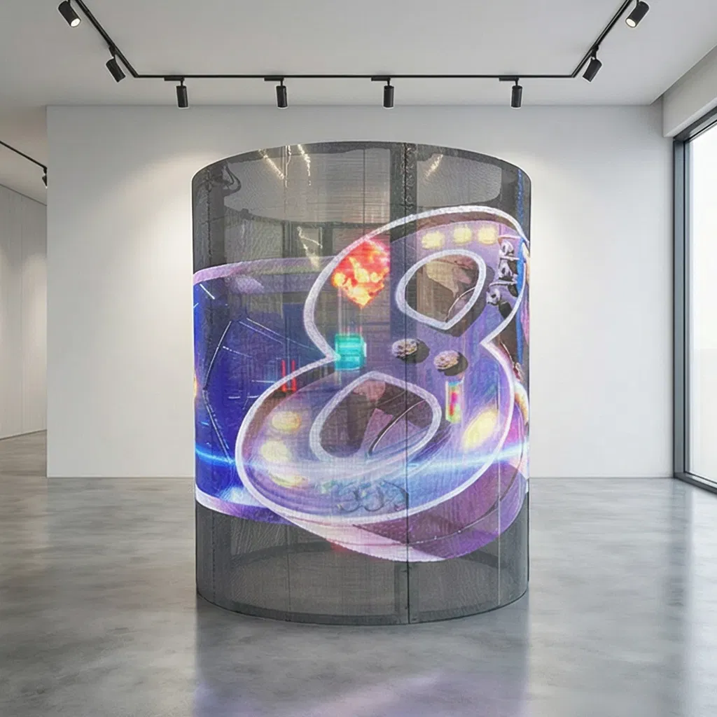 High Brightness LED Transparent Film Display P4 P6 P8