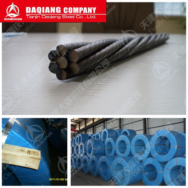 12.7mm PC Steel Strand for Ground and Rock Anchors/Bridges/Highway/Railway Sleeper
