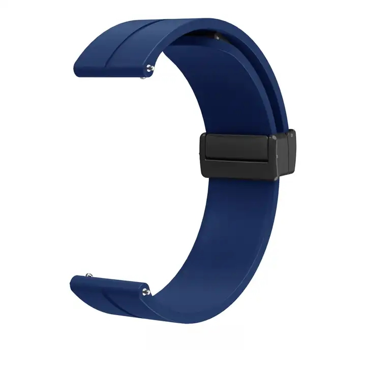 Silicone Magnetic Folding Buckle Watch Band 20/22mm