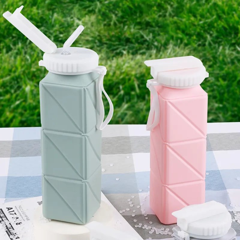 Складная силиконовая бутылка для воды, 12 унций