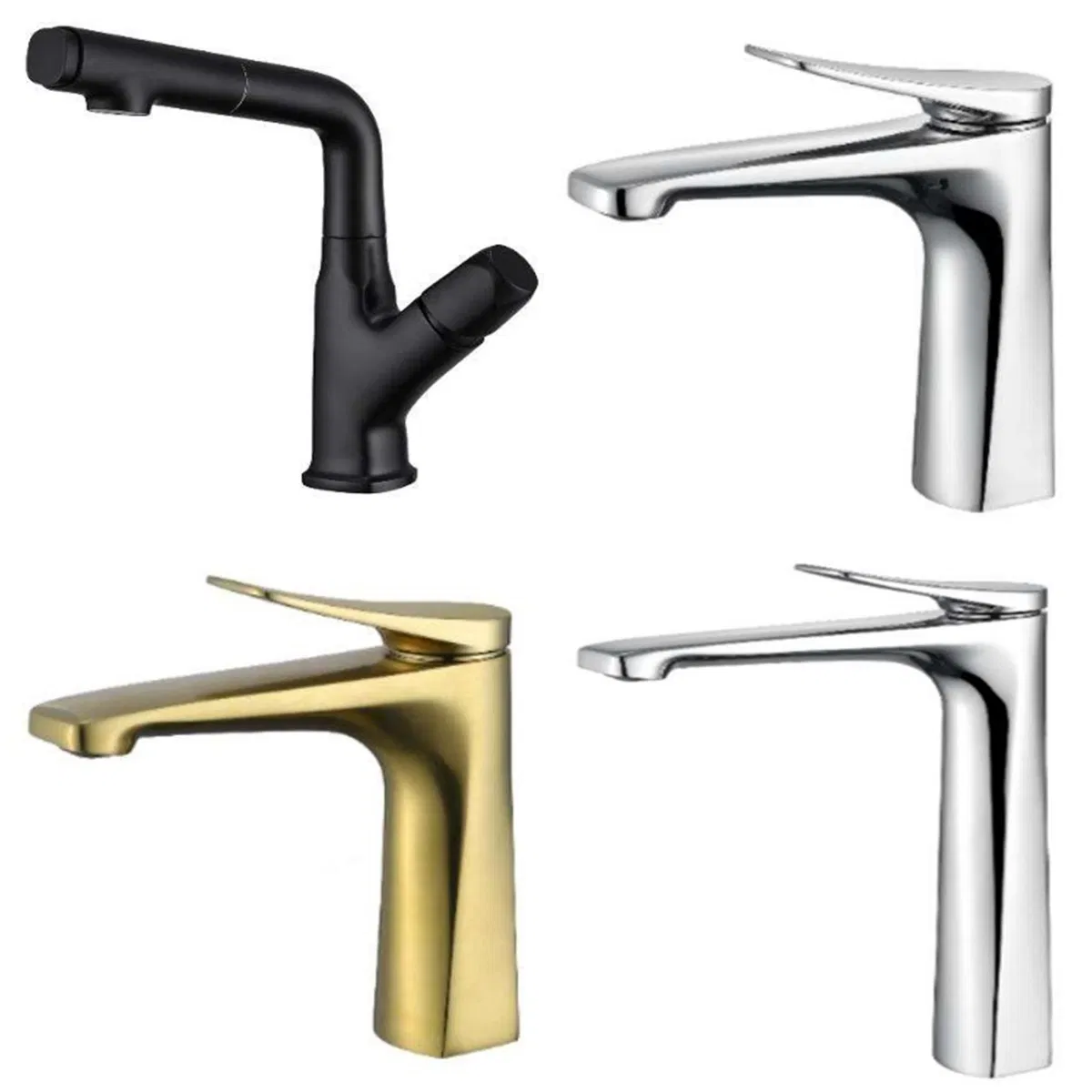 Modern Round Handle Mixer Tap Stainless Steel for Kitchen Basin Sink Bathroom Faucet