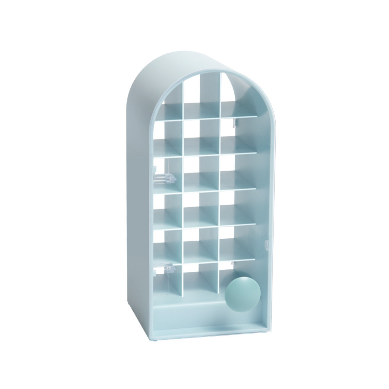 Lipstick Storage Box Small Dust-Proof Cover Multi-Grid Dresser Lip Gloss Rack Wbb15948