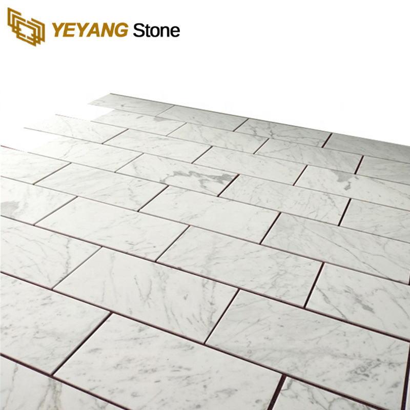 Natural Stone White Marble Tile in Hotel Bathroom