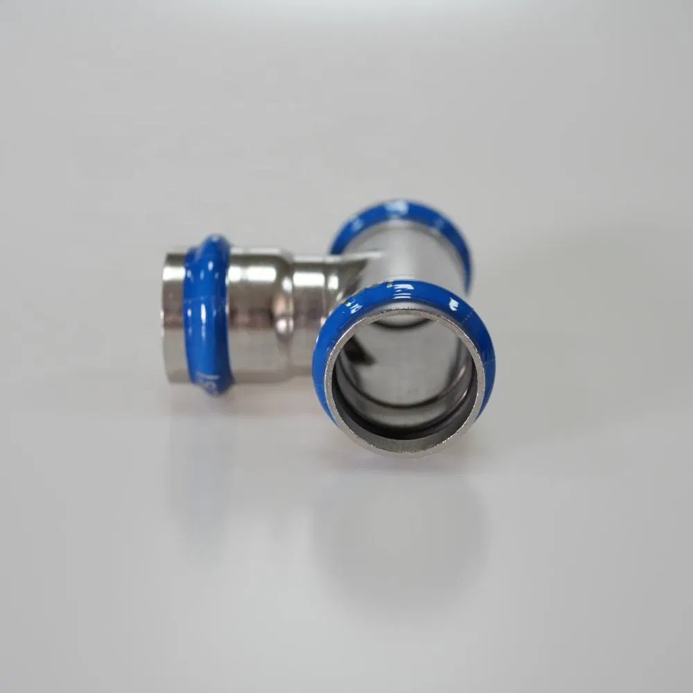 En10312 304 Stainless Steel Press Fittings Equal Tees V Profile