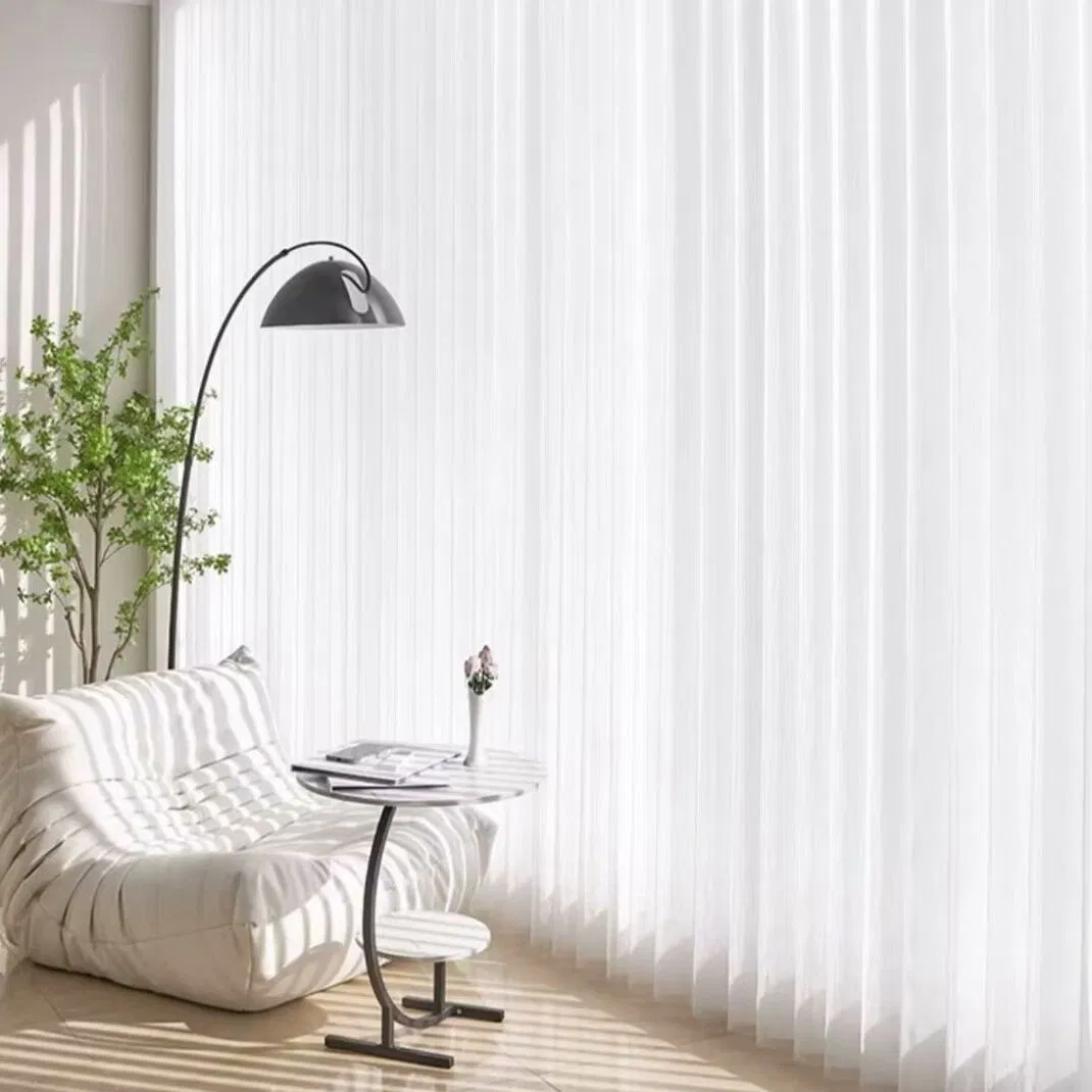 Vikson Designs Home Textiles Pleated Elegant Sheer Fabric Vertical Blinds Vertical Hotels Dream Curtain Allusion Sheer Shades