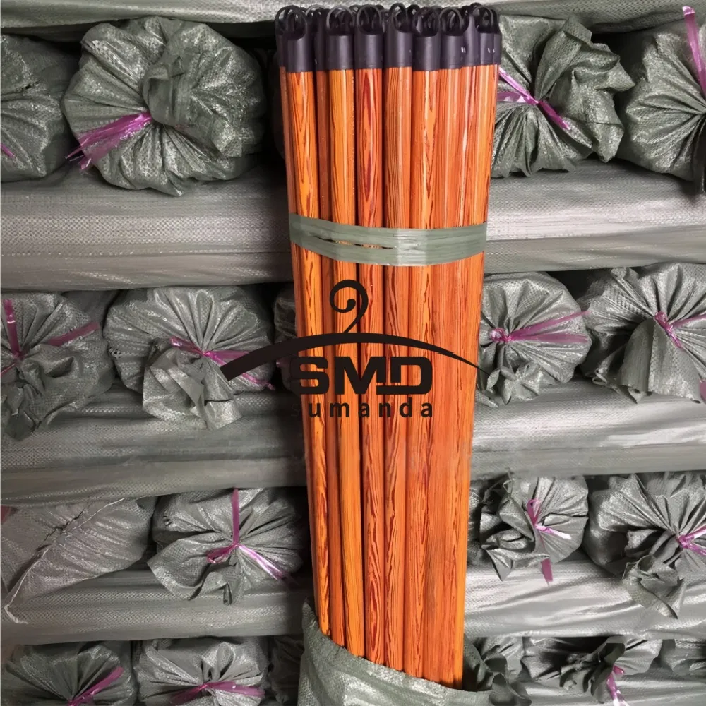 Wood PVC Coated Broomsticks Wooden Mop Handle