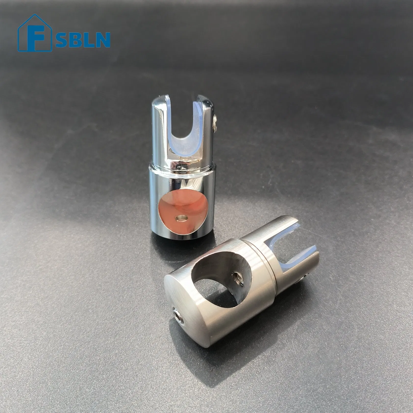 Stainless Steel Pipe Joint with Glass Connector for Bathroom Use