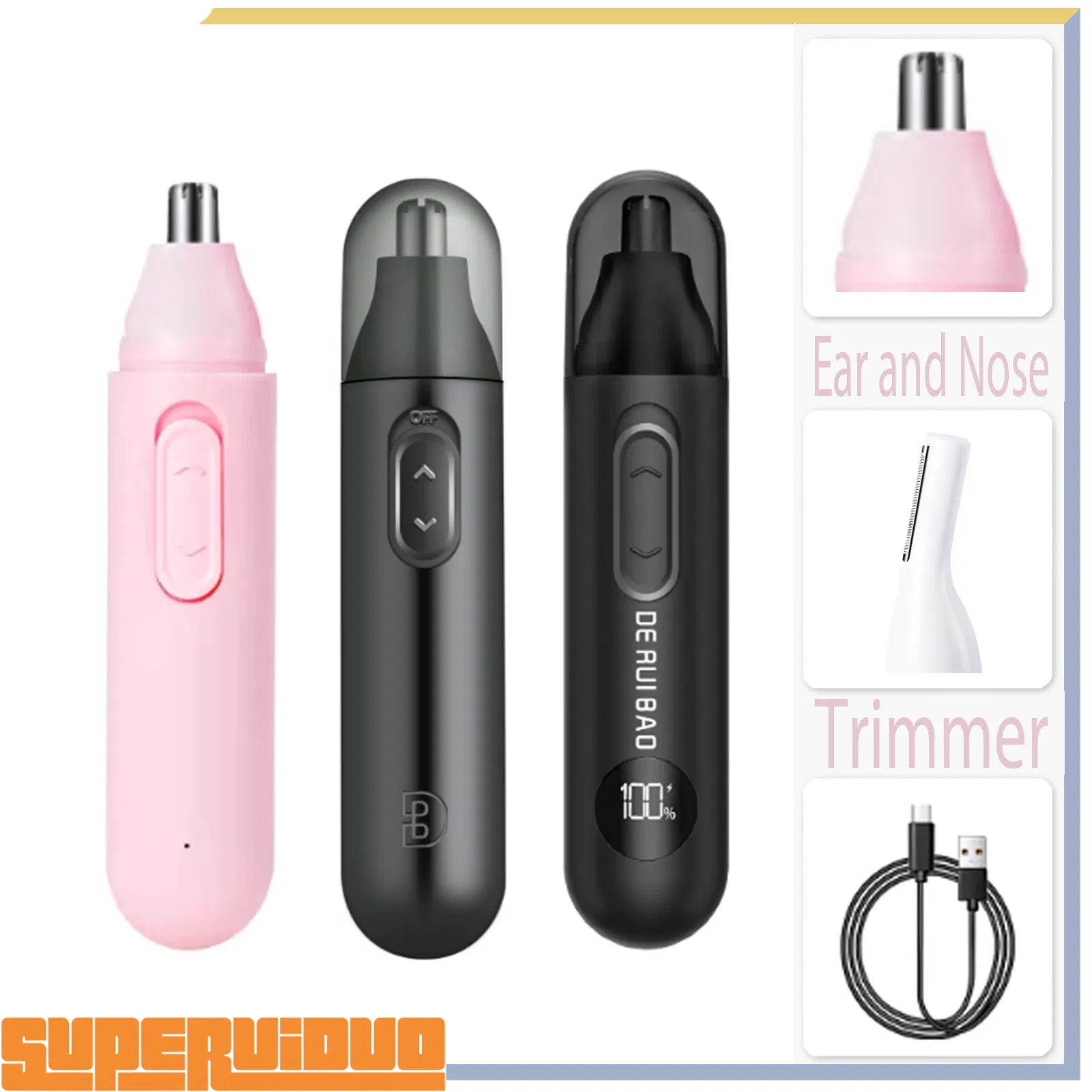 Efficient Power-Saving Micro-Motor Tech Ear and Nose Trimmer