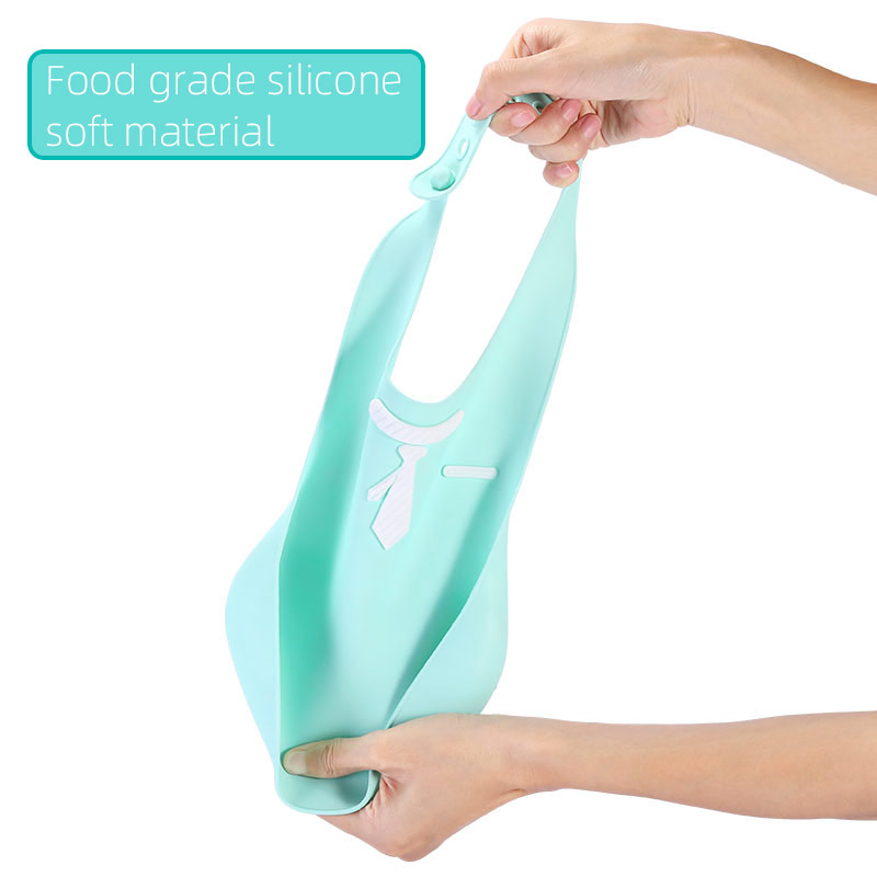 BPA-Free Food Grade Silicone Baby Bib Safe for Ingestion Waterproof Bib Complements Toddler Tops