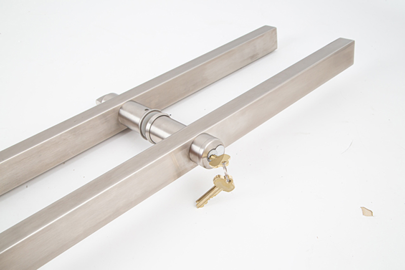 European Hot Selling Stainless Steel Glass Door Pull Handle with Lock Wholesale and Manufacturer