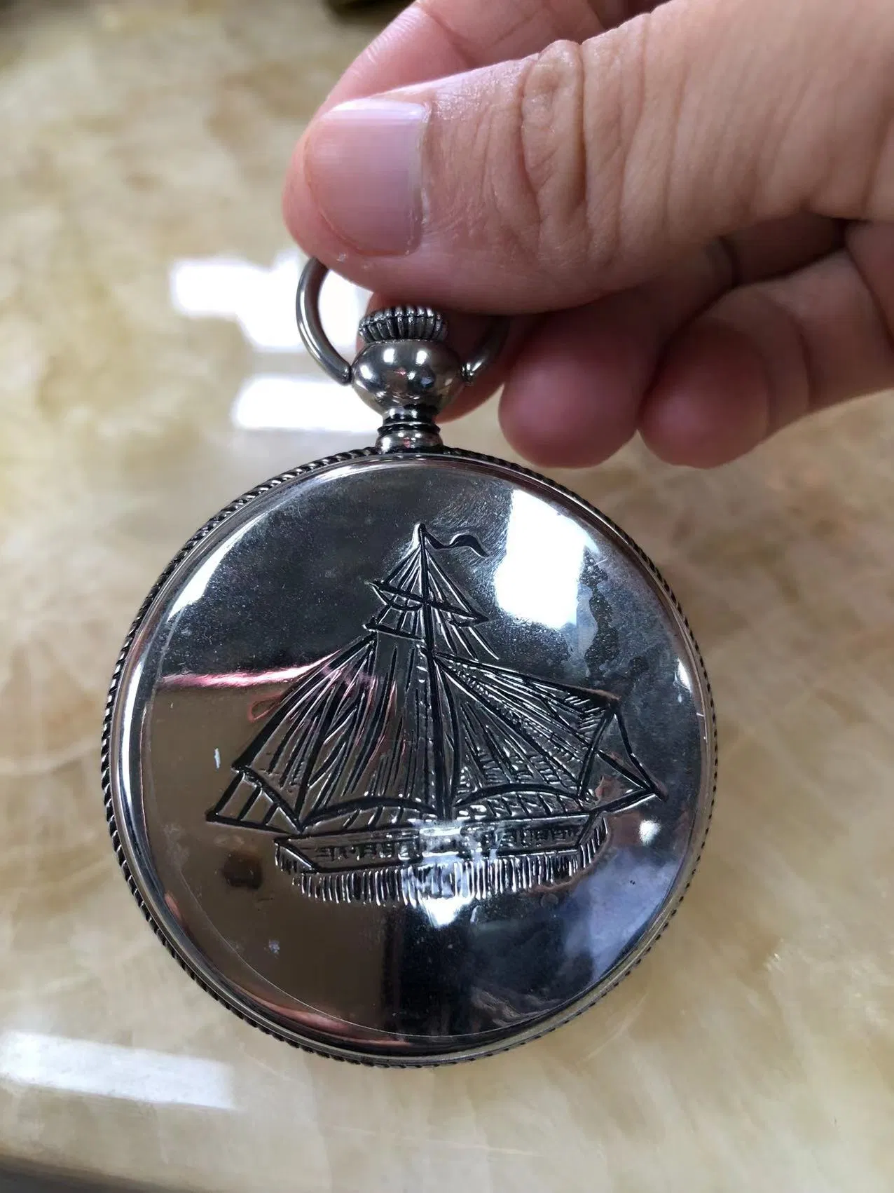 Custom Logo One Piece Pocket Watch with Quarz Movement