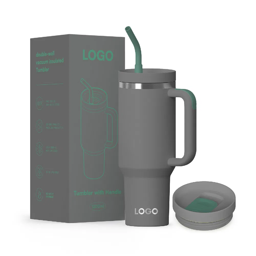 Custom Coffee Mugs 40 Oz Insulated Stainless Steel Tumbler Cup Logo Outdoor Mug 40oz Tumbler with Handle
