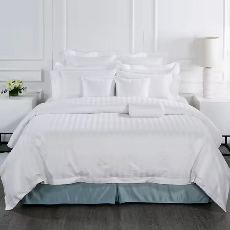 Wholesale Modernization Solid Pure Cotton 4PCS Multi-Function Duvet Cover Hotel Bedding Set