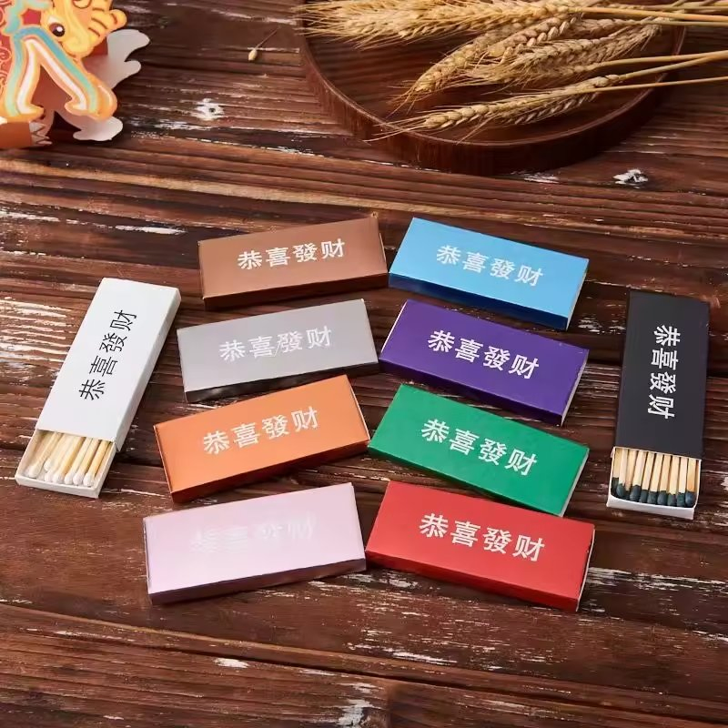Candles Safety Matches Extra Long Matches Customized Design of Colored Matchbox Colored Matches