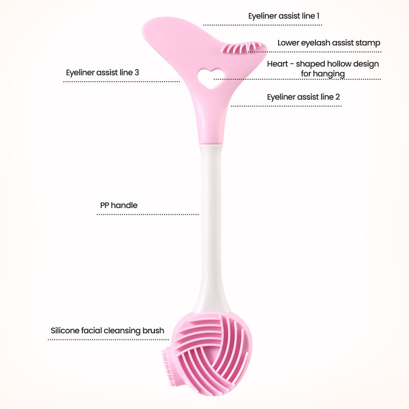 Multifunctional Facial Massage Silicone Eyelash Mascara Eyeliner Aid Eye Makeup Tool