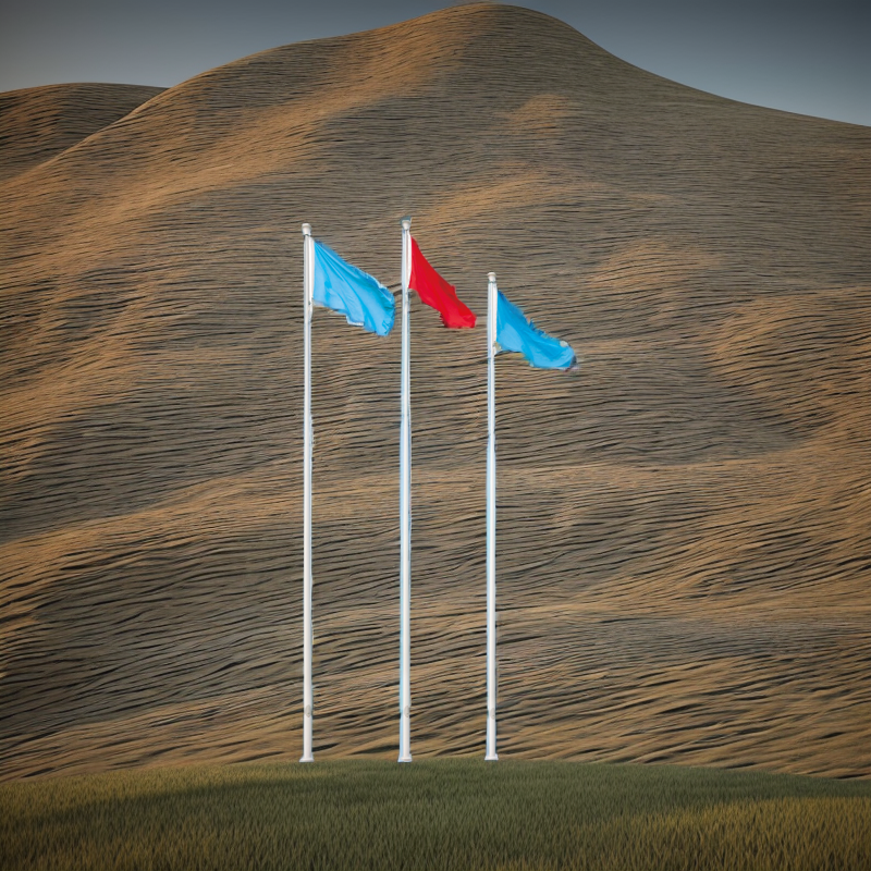 Tapered Aluminum Flag Mast with Powder Coating