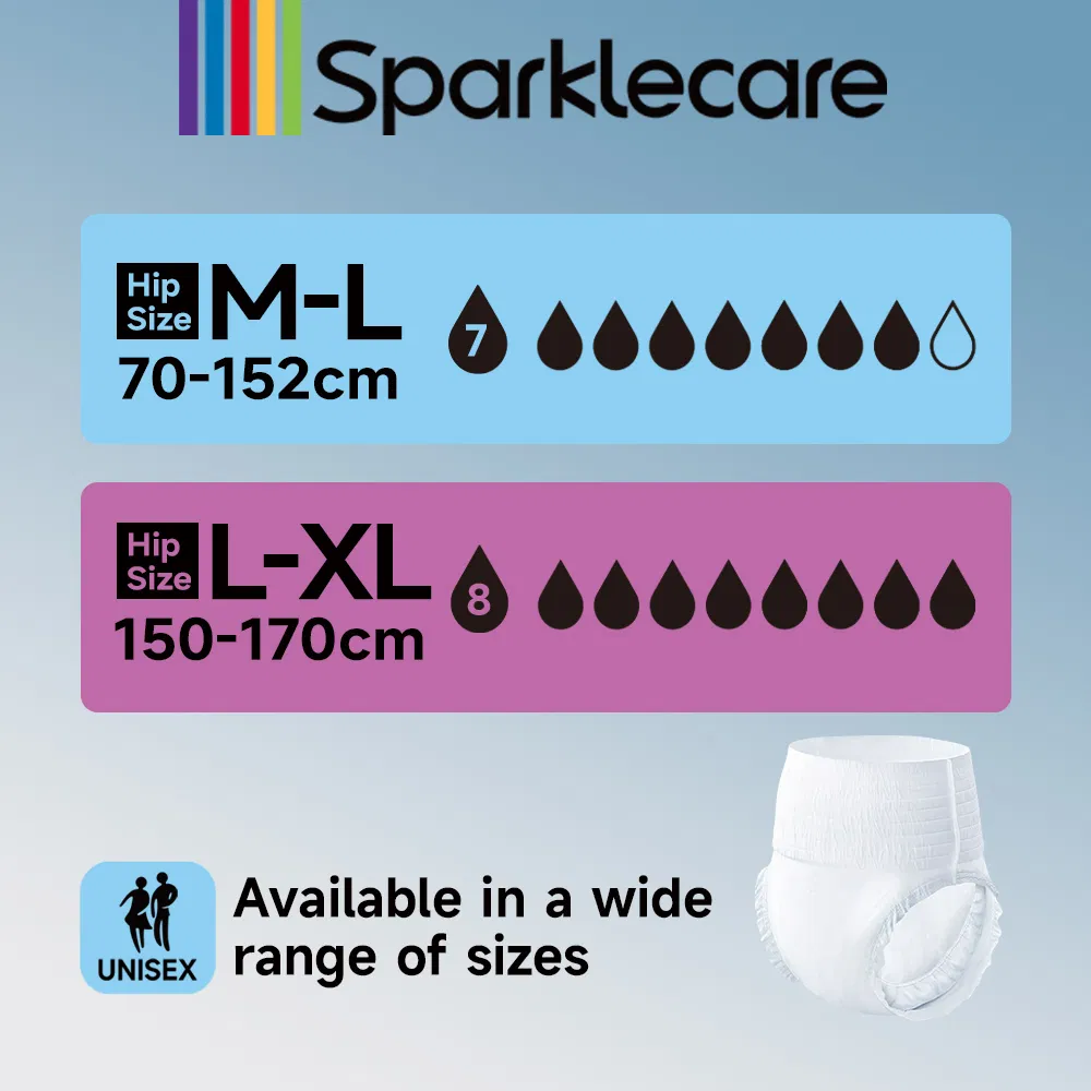 Sparklecare Adult Diapers Pull up Adult Pull up Diaper for Woman Disposable Super Ultra Thick Adult Diaper Pull-up