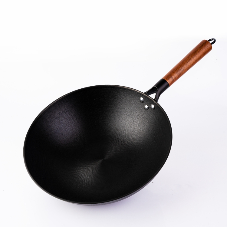 Чугунная сковорода вок 30 см с крышкой