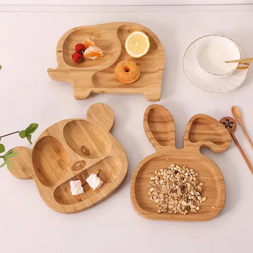 2025 New Style Wooden Cutlery Fruit and Snack Serving Plate, Snack Storage Plate, Dinner Wooden Animal Shape Plate
