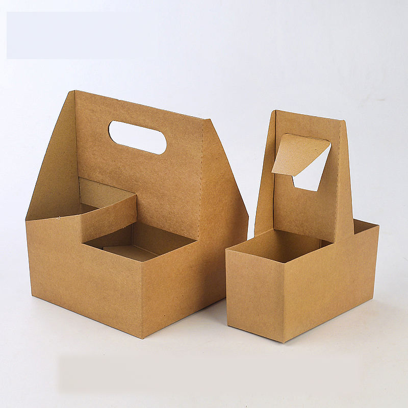 Oil-Proof Waterproof Paper Disposable Square Food Tray Kraft Paper Pulp Tray