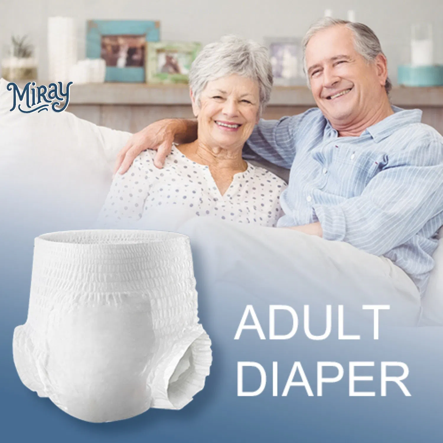 Disposable Elderly Soft Breathable High Absorption Adult Diaper Printed Tape Type