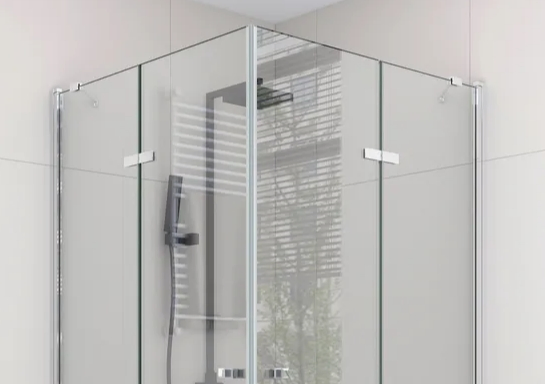 Tempered Glass Shower Cabin Hinged Enclosure Bathroom Shower