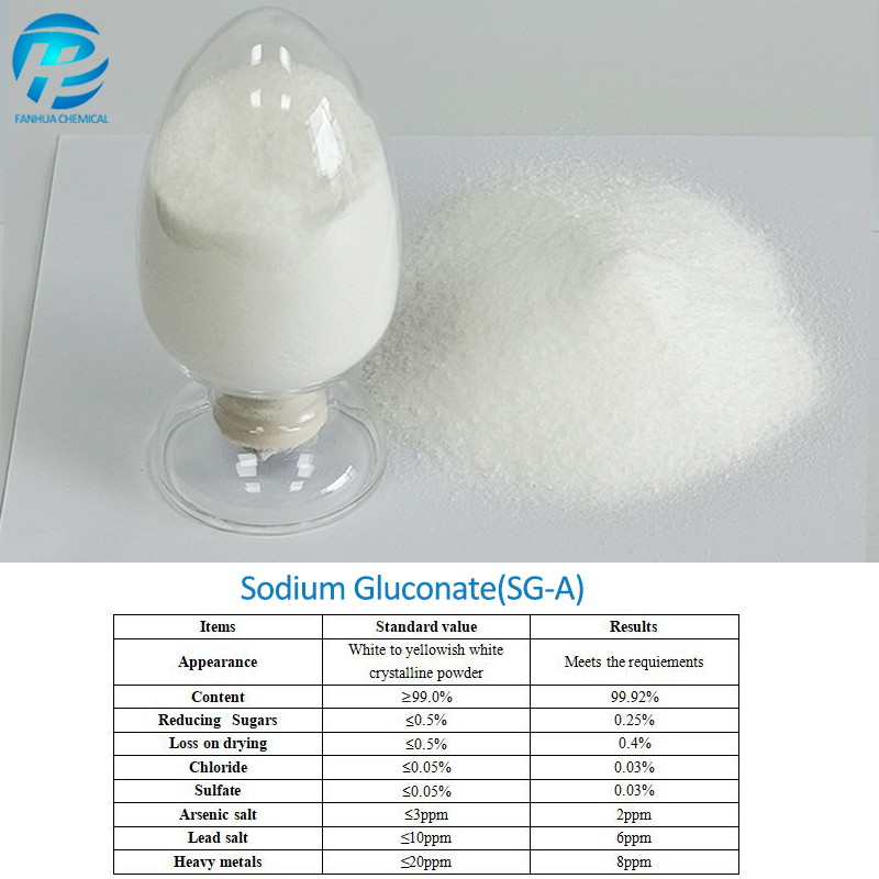 Retarding Agent Sodium Gluconate for Construction Concrete Mortar Use