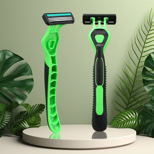 Disposable Razor 3 Blade Rubber Handle Shaving Razor Sweden Blade