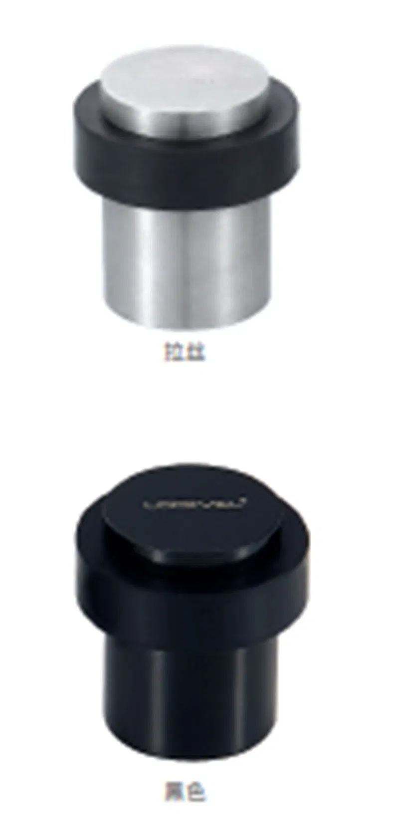Punch-Free Stainless Steel Rubber Caps Rubber Door Stop