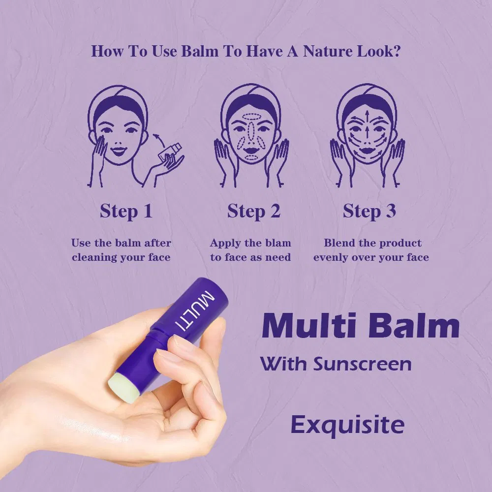 Wholesale Stock No Logo Moisturizer Stick Face Priming Cream Nourishing Skin Care Multi Balm with Suncreen