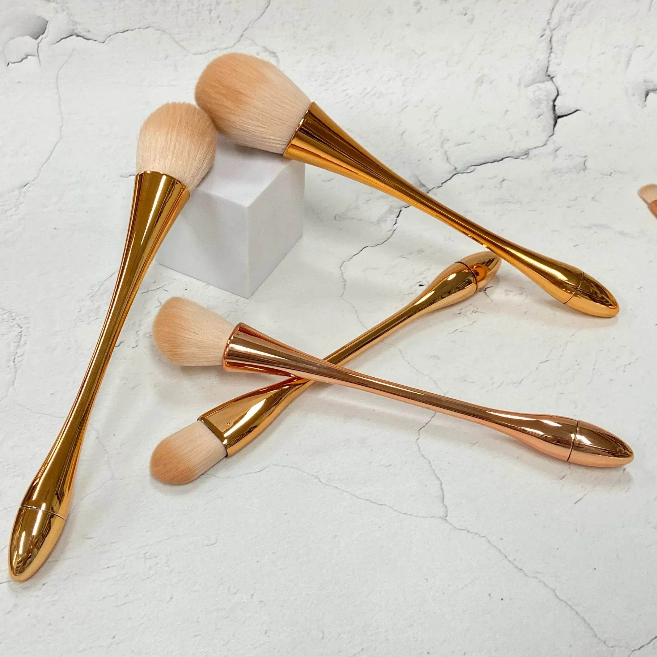 Rose Gold Makeup Brush Sets Including Blush, Foundation, Eyeshadow Brush