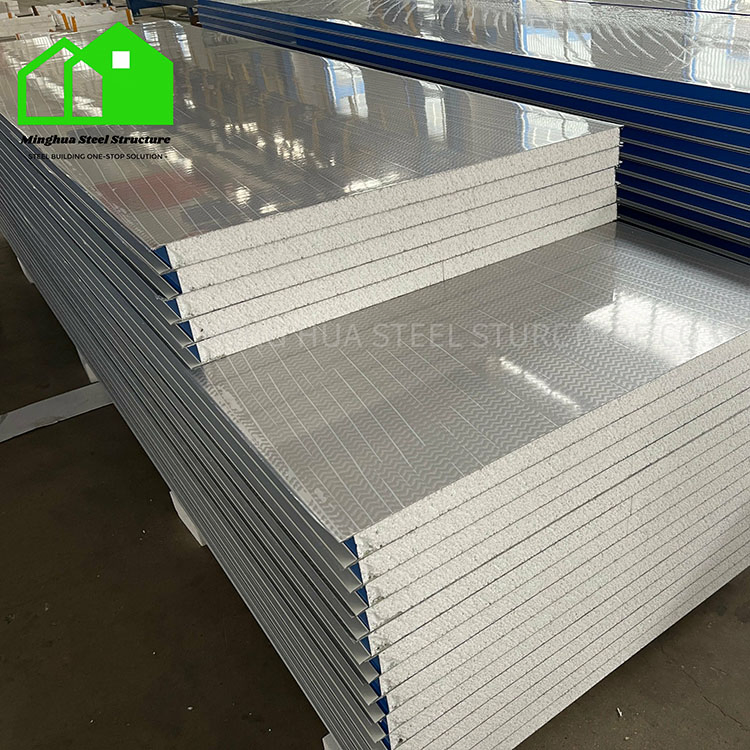 Easy to Install 50mm 75mm 100mm 200mm Roof Panels Insulated Metal Steel EPS Foam Sandwich Panel Board