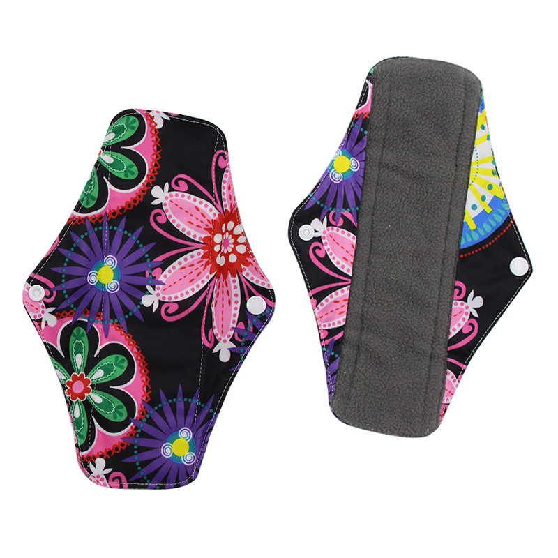 Washable Sanitary Pad, Menstrual Napkins, Waterproof Bamboo Charcoal Sanitary Pad