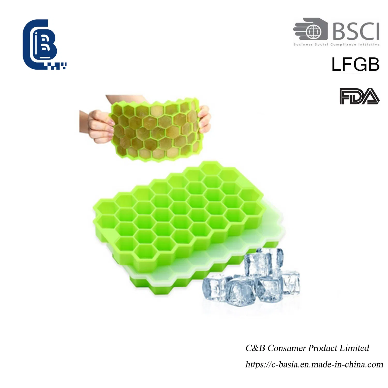 High Quality Ice Cube Tray Mold Silicone Kitchenware