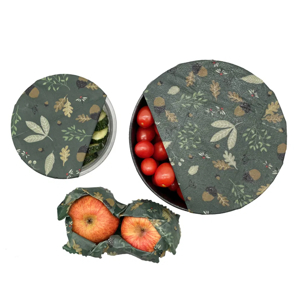 Biodegradable Customized Eco Friendly Reusable Organic Beeswax Food Wrap for Food Packaging