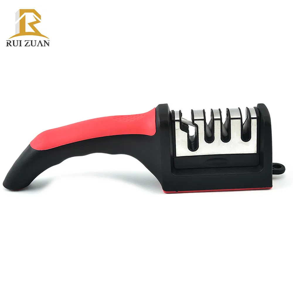 Manual Knife Blade Sharpener 4 Stage Knife Sharpening Tool for Hone Ceramic Steel and Metal Knives Knife Sharpener
