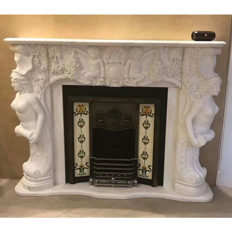Мраморный каминный портал французского стиля