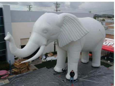 2023 New Custom Inflatable Statue of White Elephant