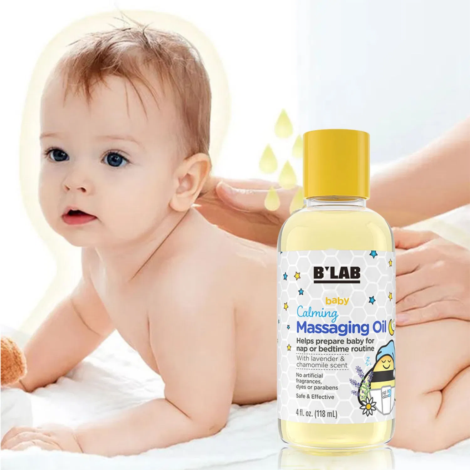 Pupular OEM ODM Chamomile and Lavender Baby Calming Massage Oil