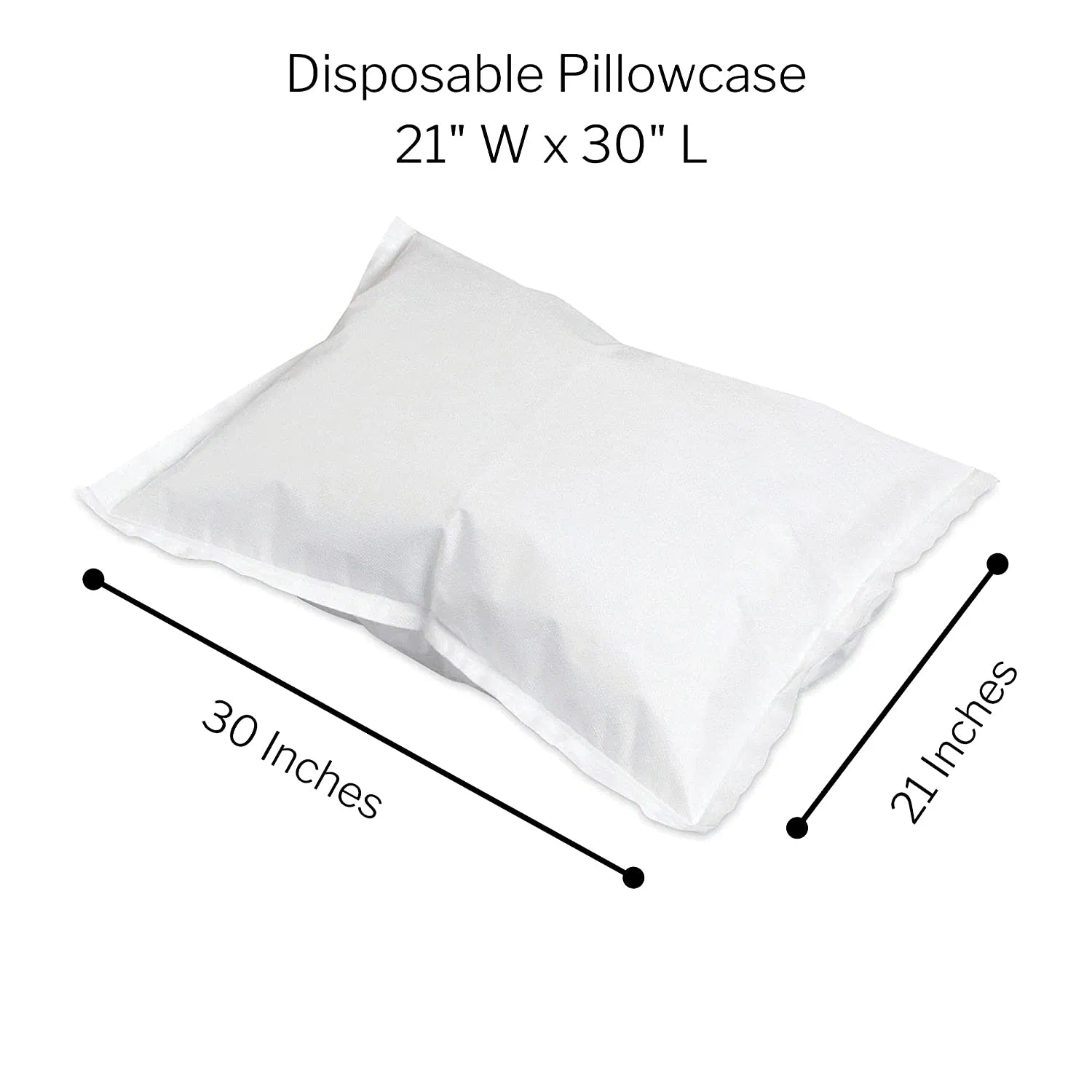 21''x30'' Disposable Pillowcase Waterproof Non Woven Headrest Cover for Hospital Beauty Salon
